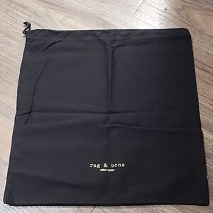 rag & bone Black Logo Drawstring Pouch
